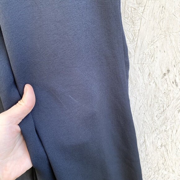 Rachel Comey Tie Shoulder Cut Out Waist Straight Leg Crepe Jumpsuit Sz 8 Navy - Picture 14 of 14